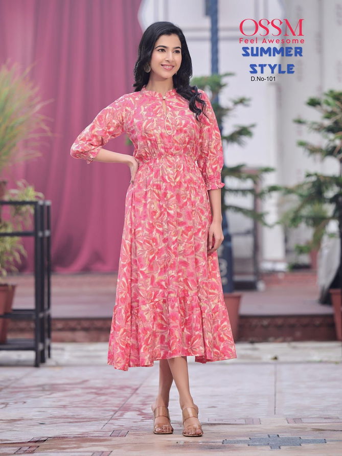 Ossm Summer Style Vol 1 Wholesale Cotton Printed Kurtis Catalog